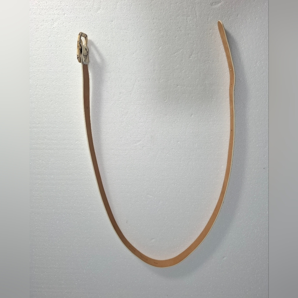 J. Crew Cream Snake-Print Leather Women's Belt Size S - Picture 8 of 11